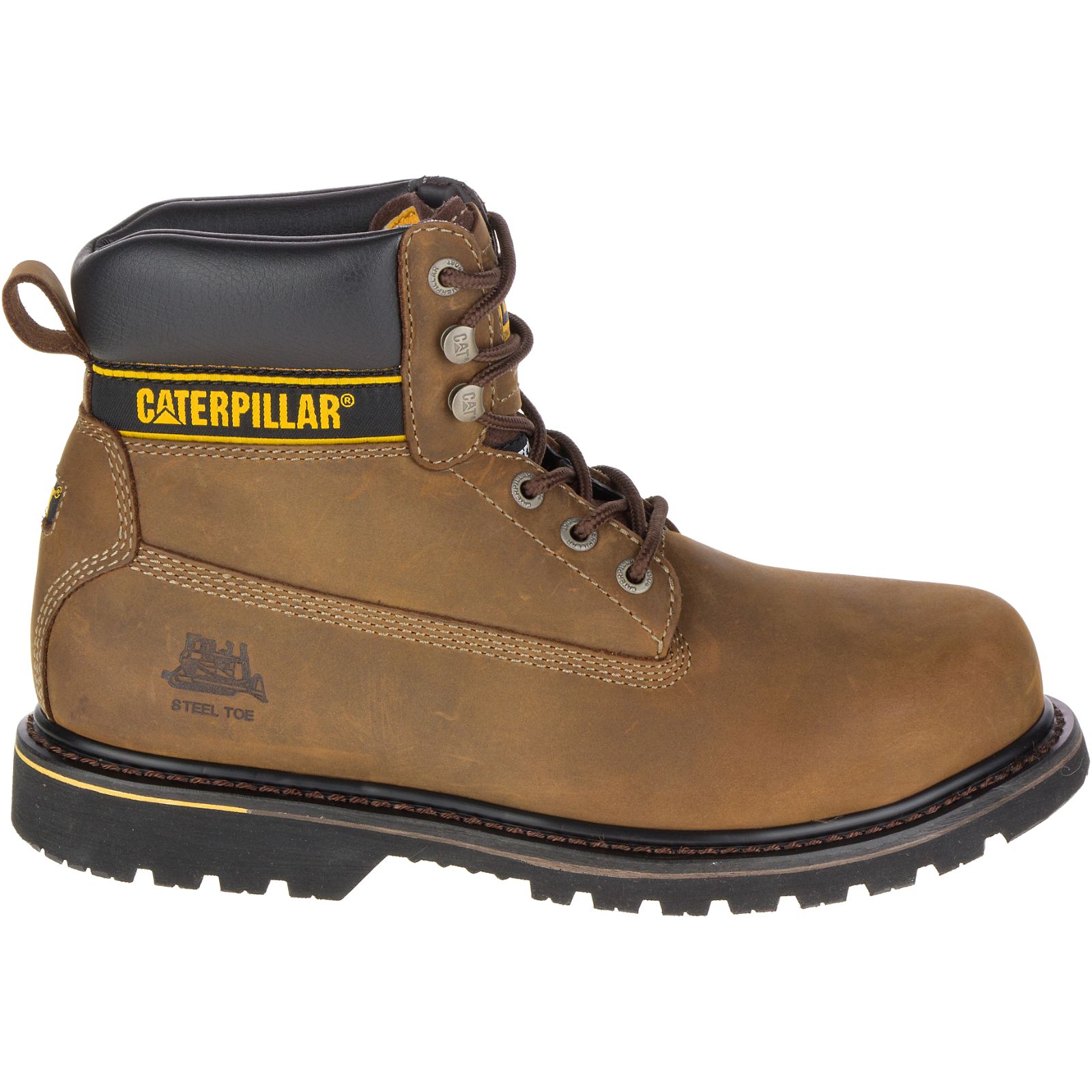 Caterpillar Holton Steel Toe S3 Hro Src Philippines - Mens Work Boots - Dark Brown 03547XQAU